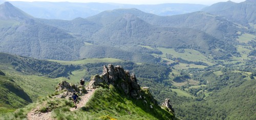 Going up Puy Mary