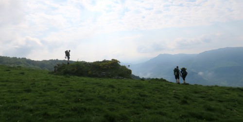 Looking down into the valley