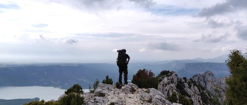 The top of the hill with views of Lac de Sainte-Croix