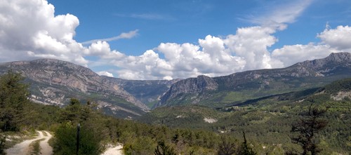 Looking back to the mountains