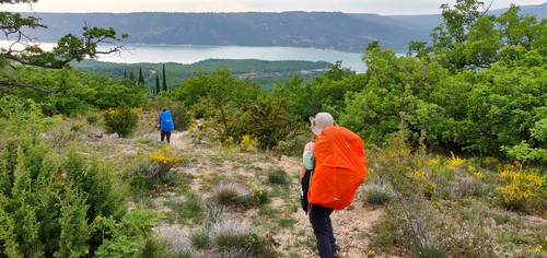 Descendind towards the campsite by Lac de Sainte-Croix