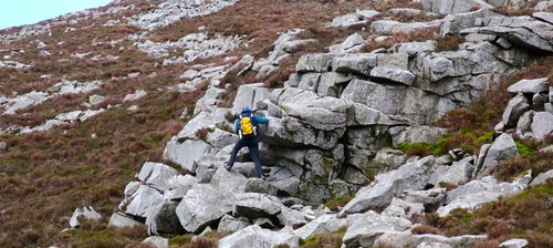 Optional climbing opportunities in the Glen