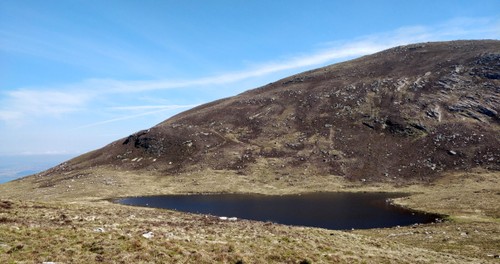 Loch in front of Meall nan Damh