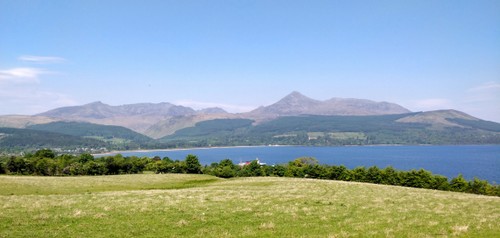 Brodick Ferry Terminal in sight