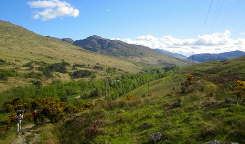 Looking back through the valley