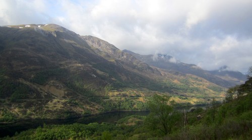 View on Kinlochleven after hiking up the mountains for a couple kilometers