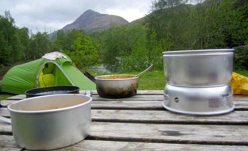 Resting at MacDonal campsite in Kinlochleven